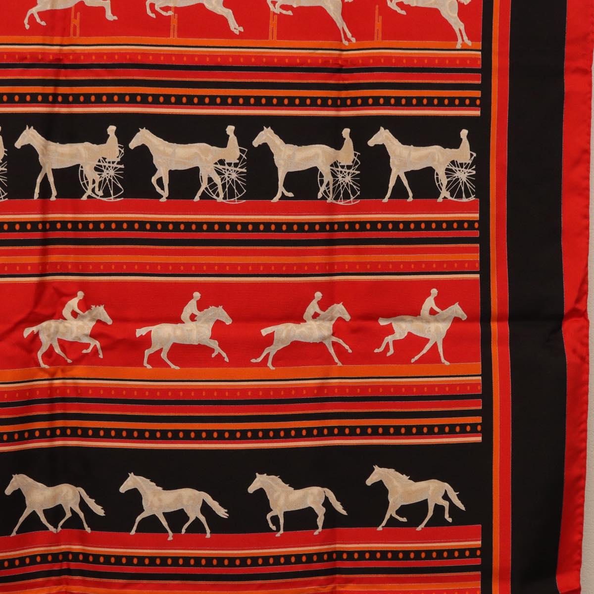 HERMES Carre 90 Scarf Silk Red Auth 193600M