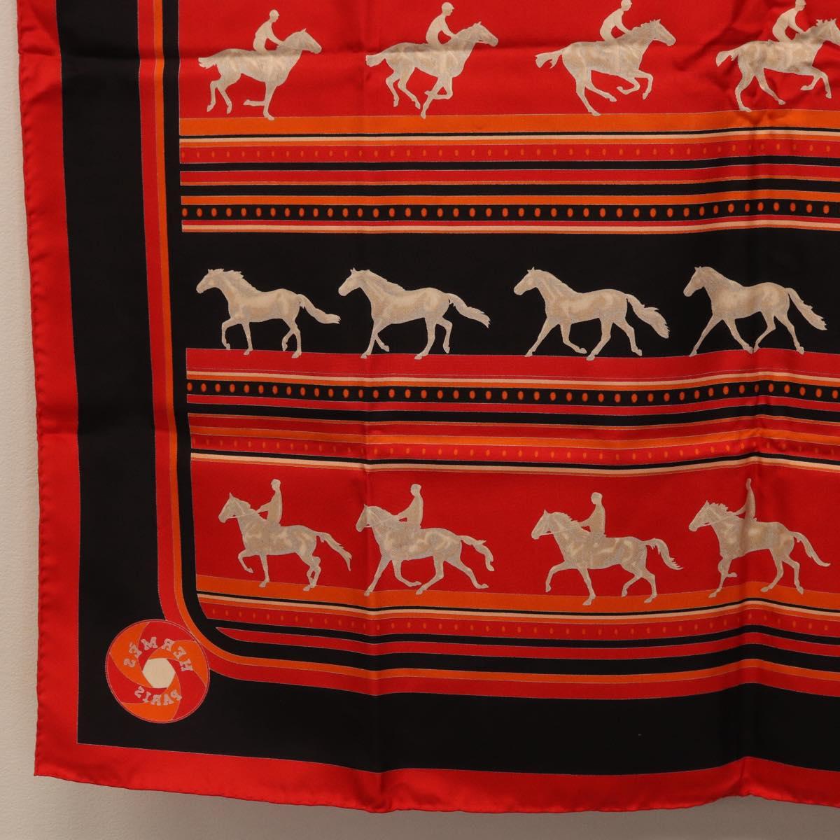 HERMES Carre 90 Scarf Silk Red Auth 193600M