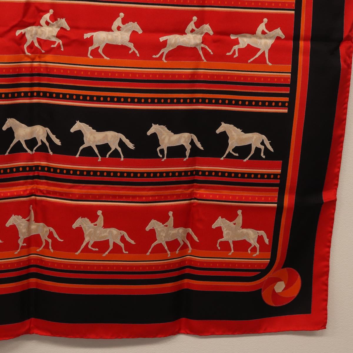 HERMES Carre 90 Scarf Silk Red Auth 193600M