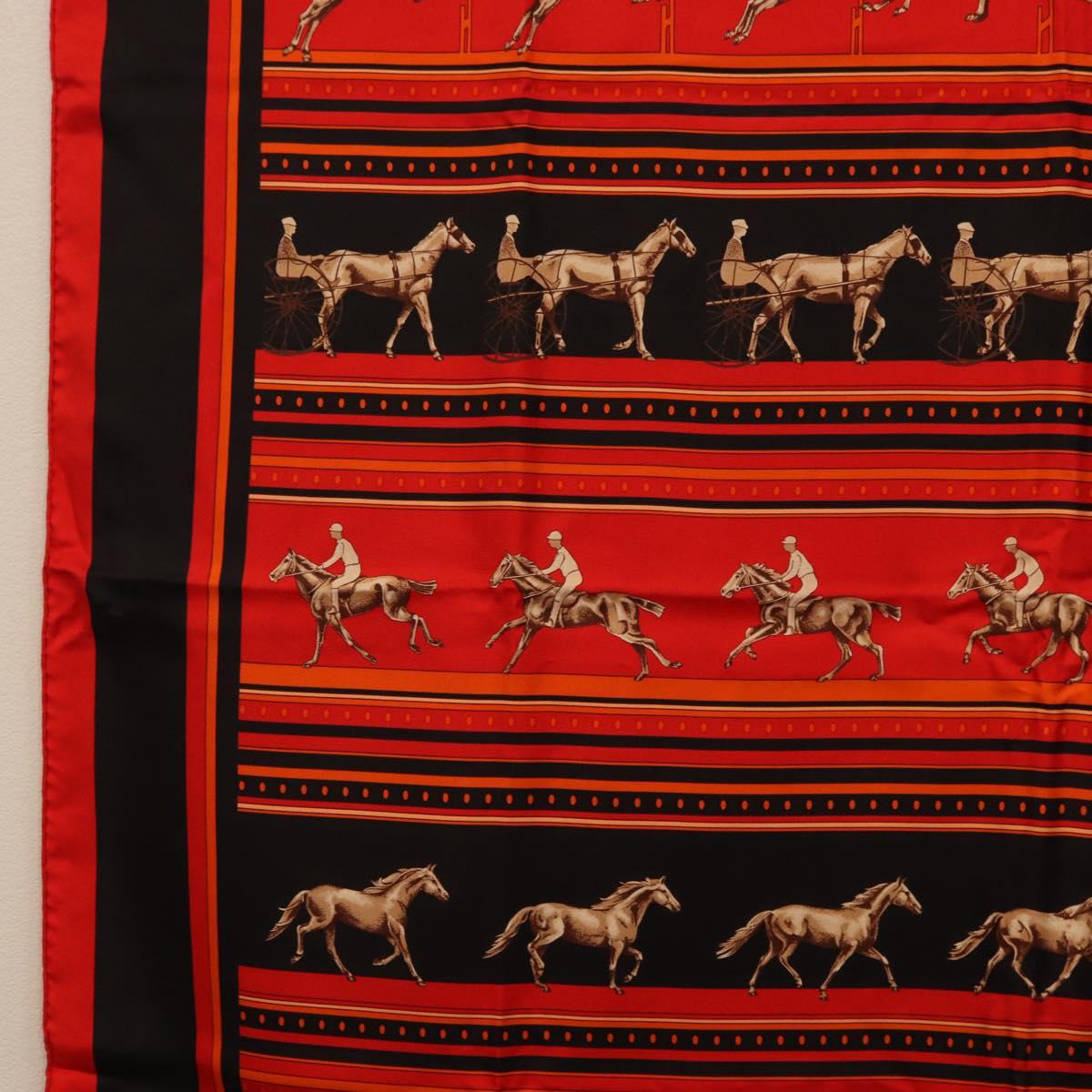 HERMES Carre 90 Scarf Silk Red Auth 193600M