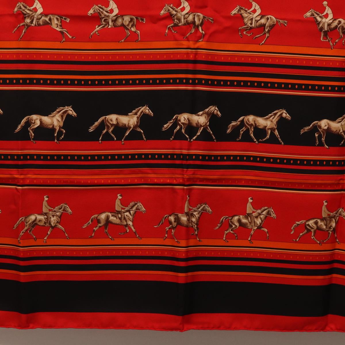 HERMES Carre 90 Scarf Silk Red Auth 193600M