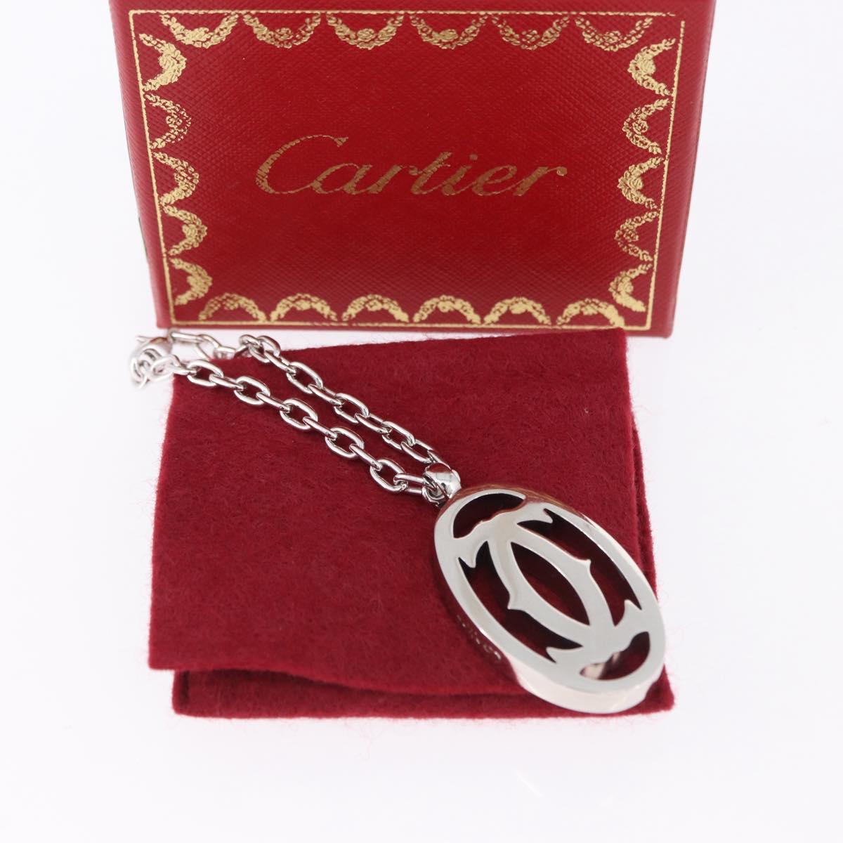 CARTIER Key Holder metal Silver Auth 193608V