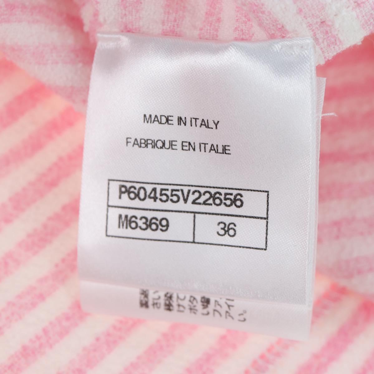 CHANEL TShirt Pile 36 Pink CC Auth 193723M