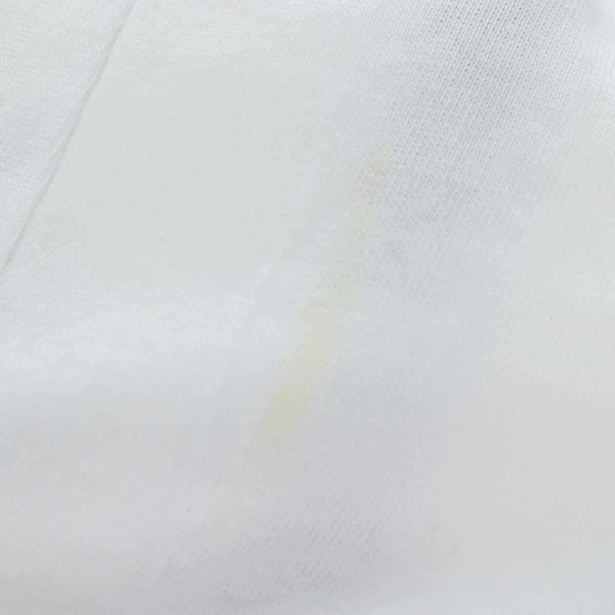 CHANEL TShirt Cotton M White CC Auth 193724M