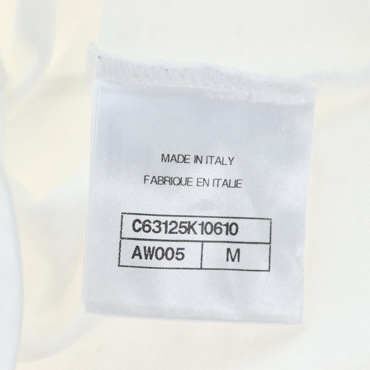 CHANEL TShirt Cotton M White CC Auth 193724M