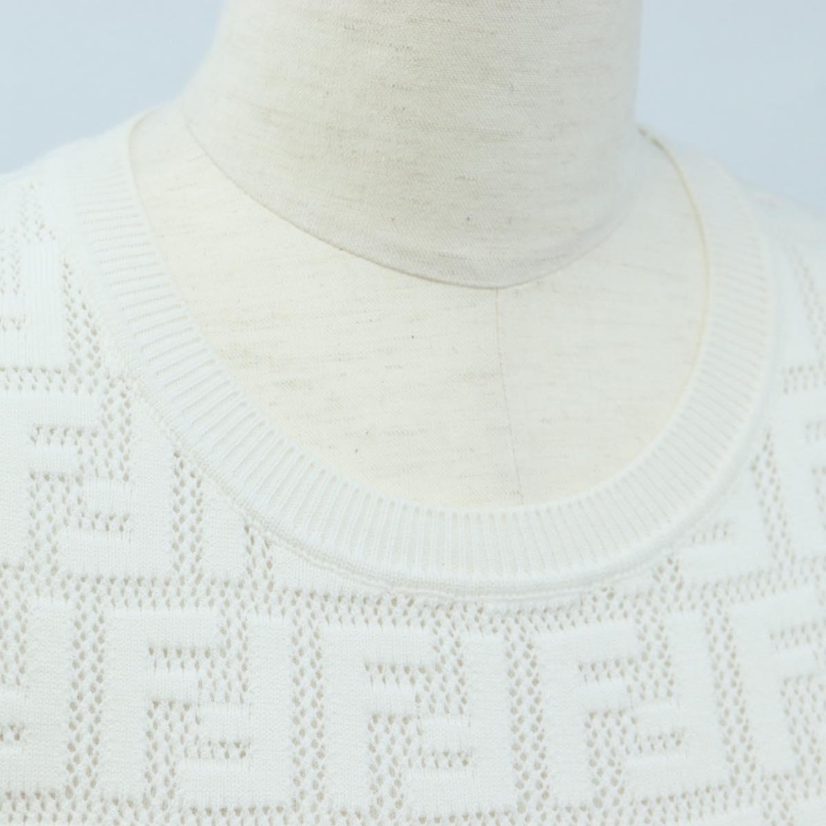 FENDI Zucca Canvas One Piece Shirt White Auth 193726M