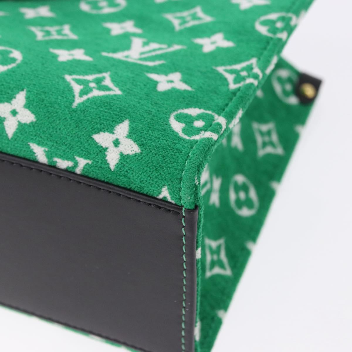 LOUIS VUITTON Monogram Jacquard Velvet On The Go PM Green M46216 Auth 193752SAM