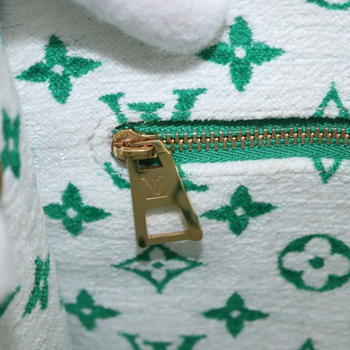 LOUIS VUITTON Monogram Jacquard Velvet On The Go PM Green M46216 Auth 193752SAM