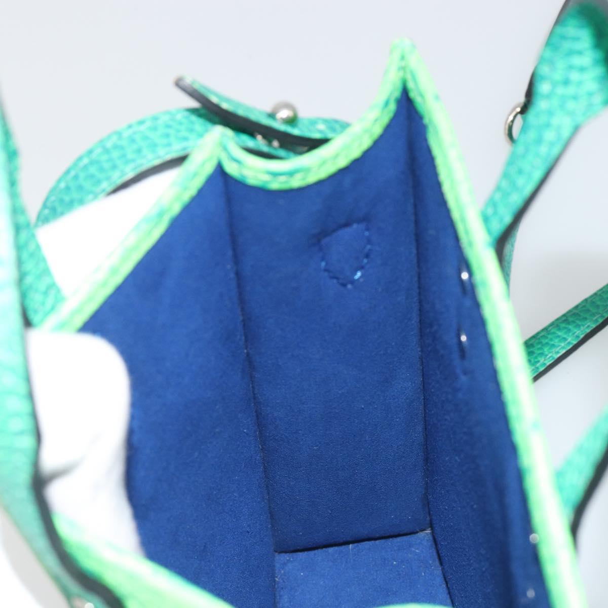 LOUIS VUITTON Taurillon Clemence Illusion Sac Plat XS Green M81221 Auth 193755SM