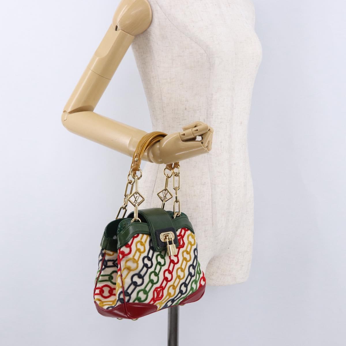 LOUIS VUITTON Monogram Charm Mini Linda Hand Bag Multicolor LV Auth 193756SM