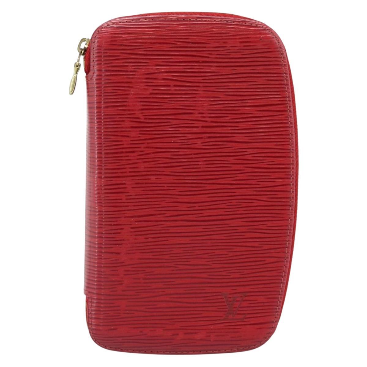 LOUIS VUITTON Epi Agenda Geod Wallet Red M63877 LV Auth 193771