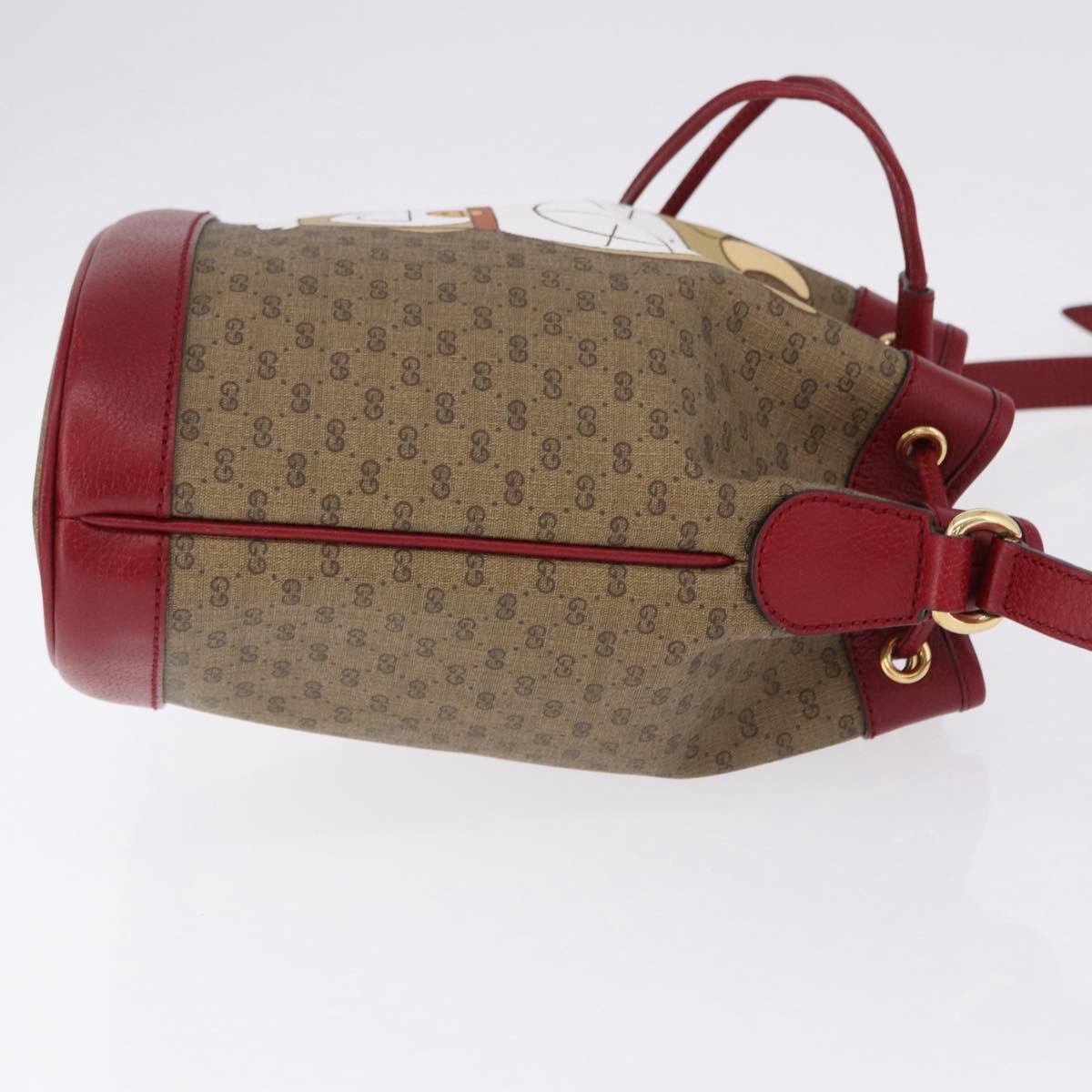 GUCCI Micro GG Supreme x Doraemon Fujiko-Pro Bag PVC Beige 655597 Auth 193779SM
