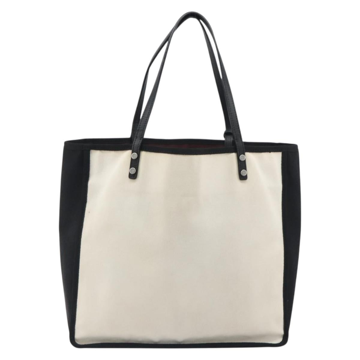 CHANEL Let's Lemon Tote Bag Canvas Beige Silver CC Auth 193780V