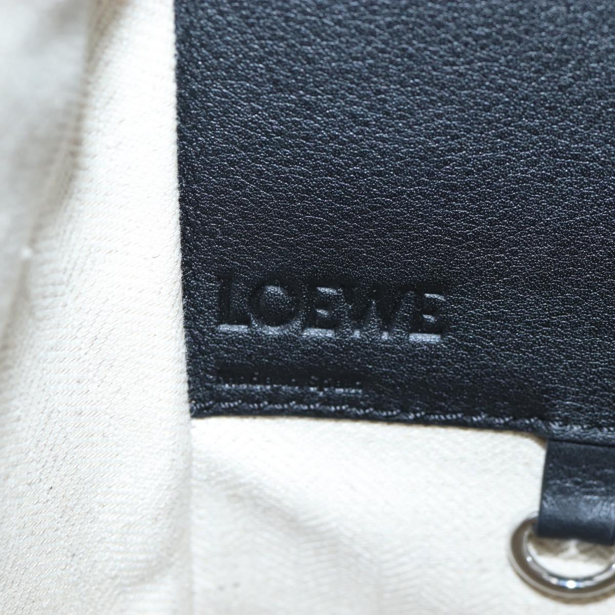 LOEWE Hammock Herbarium Hand Bag Leather 2 Beige Silver Auth 193784SAM
