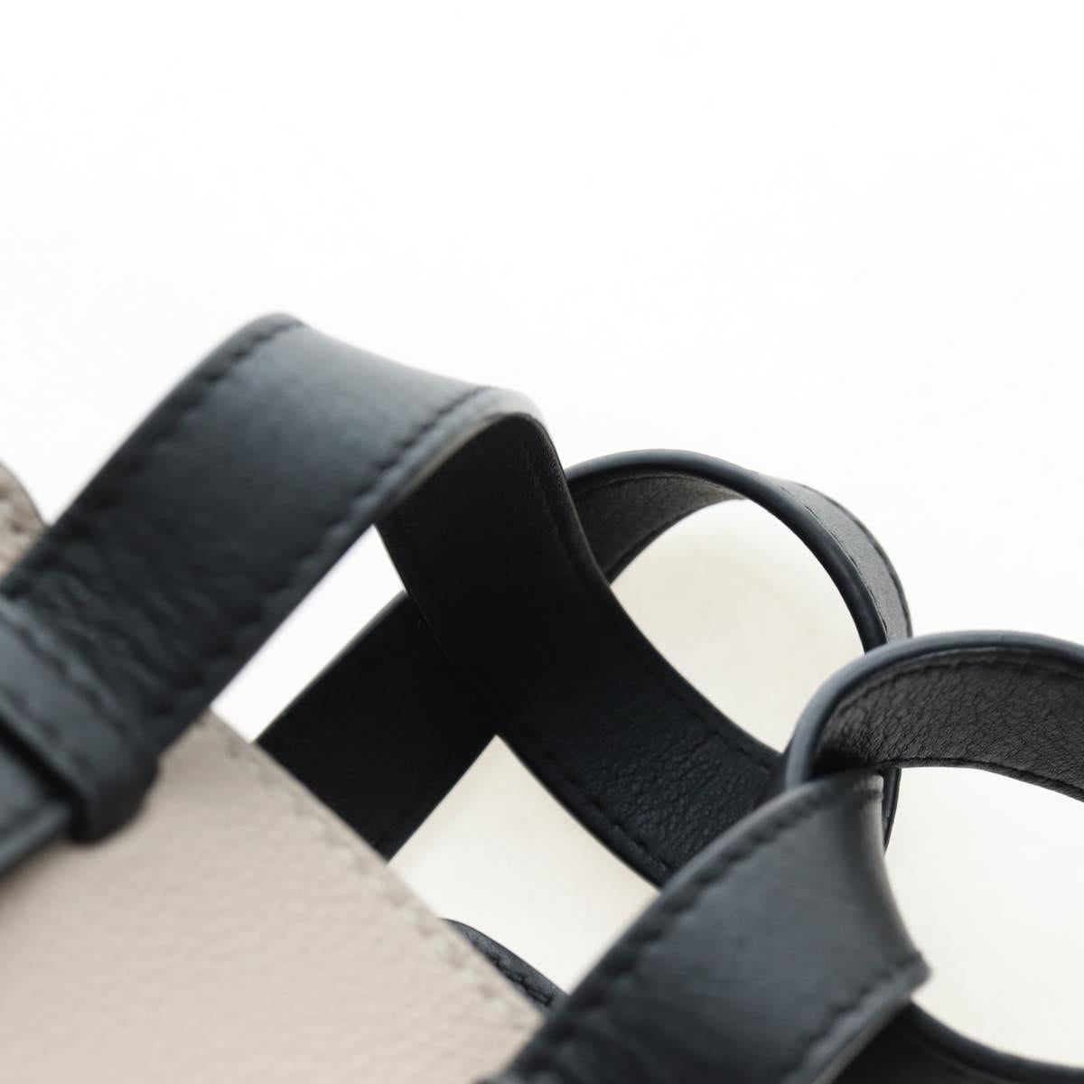 LOEWE Hammock Herbarium Hand Bag Leather 2 Beige Silver Auth 193784SAM