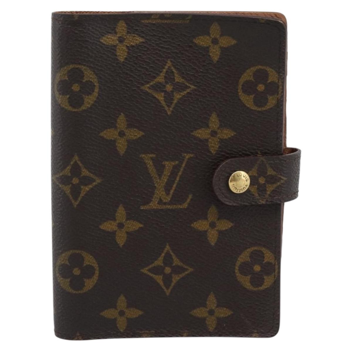 LOUIS VUITTON Monogram Agenda PM Day Planner Cover R20005 LV Auth 193794