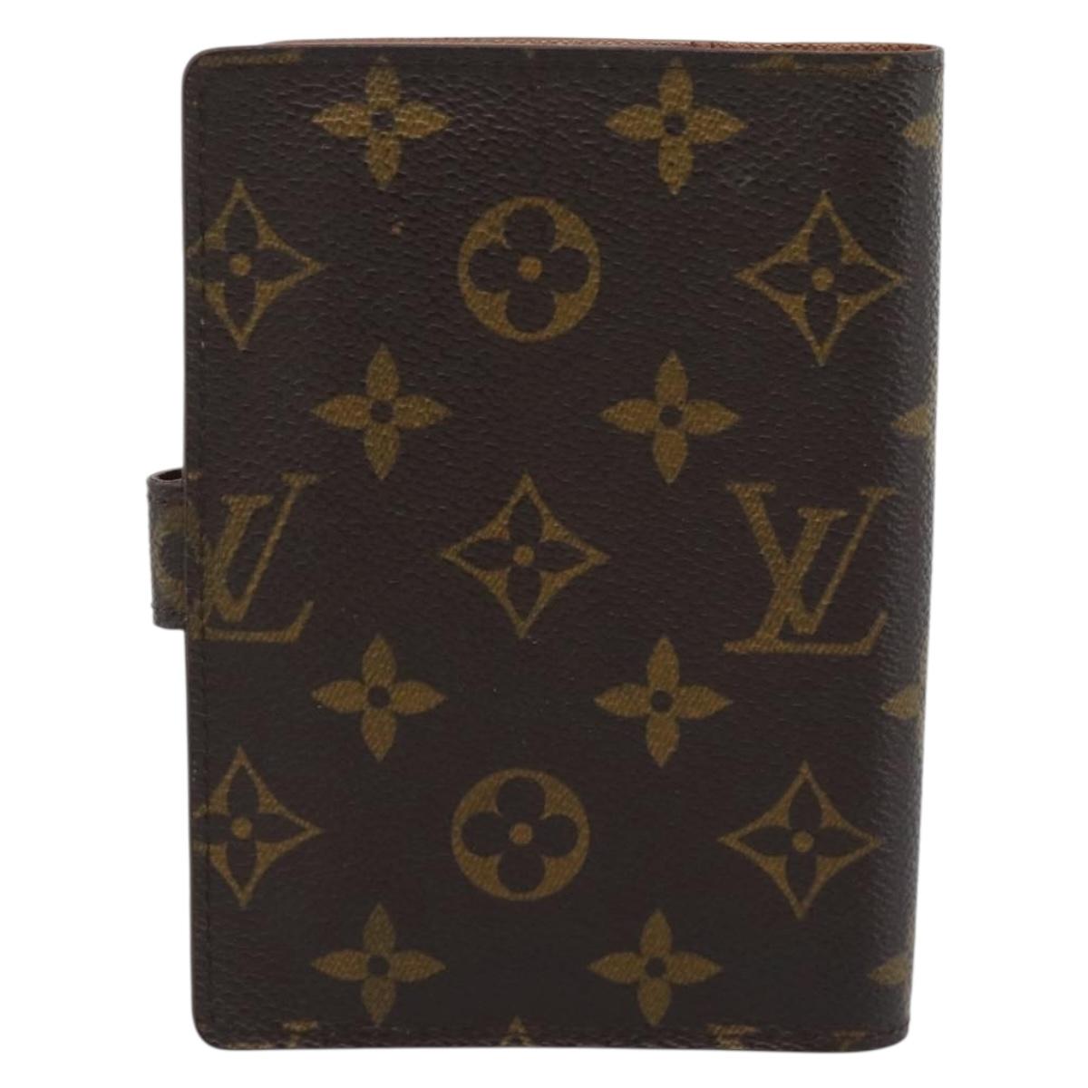 LOUIS VUITTON Monogram Agenda PM Day Planner Cover R20005 LV Auth 193794