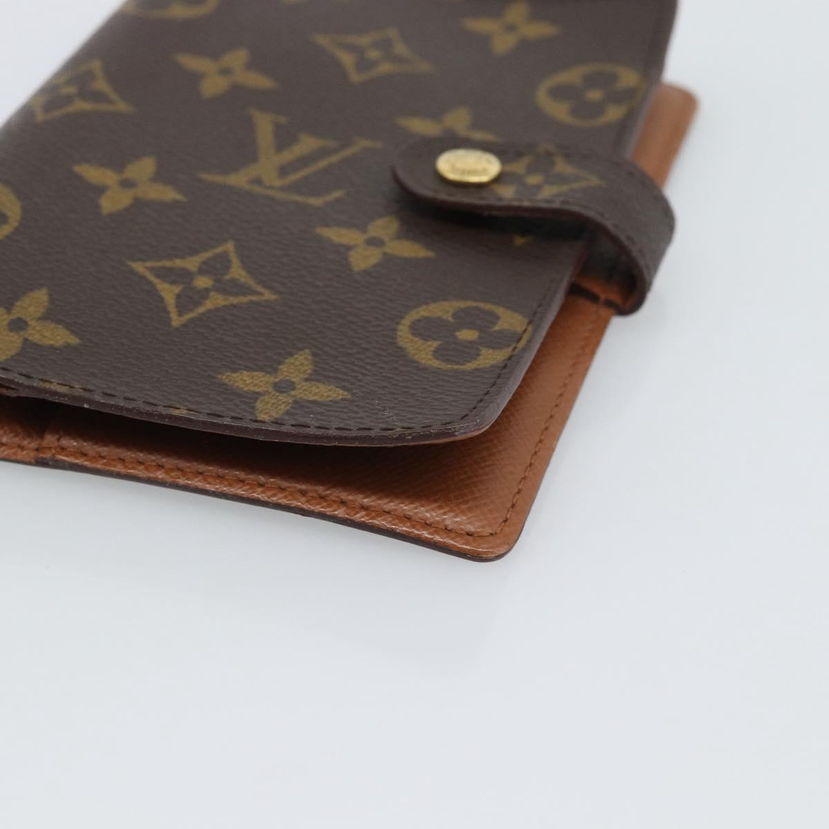 LOUIS VUITTON Monogram Agenda PM Day Planner Cover R20005 LV Auth 193794