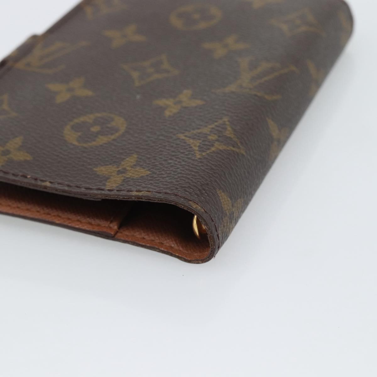 LOUIS VUITTON Monogram Agenda PM Day Planner Cover R20005 LV Auth 193795