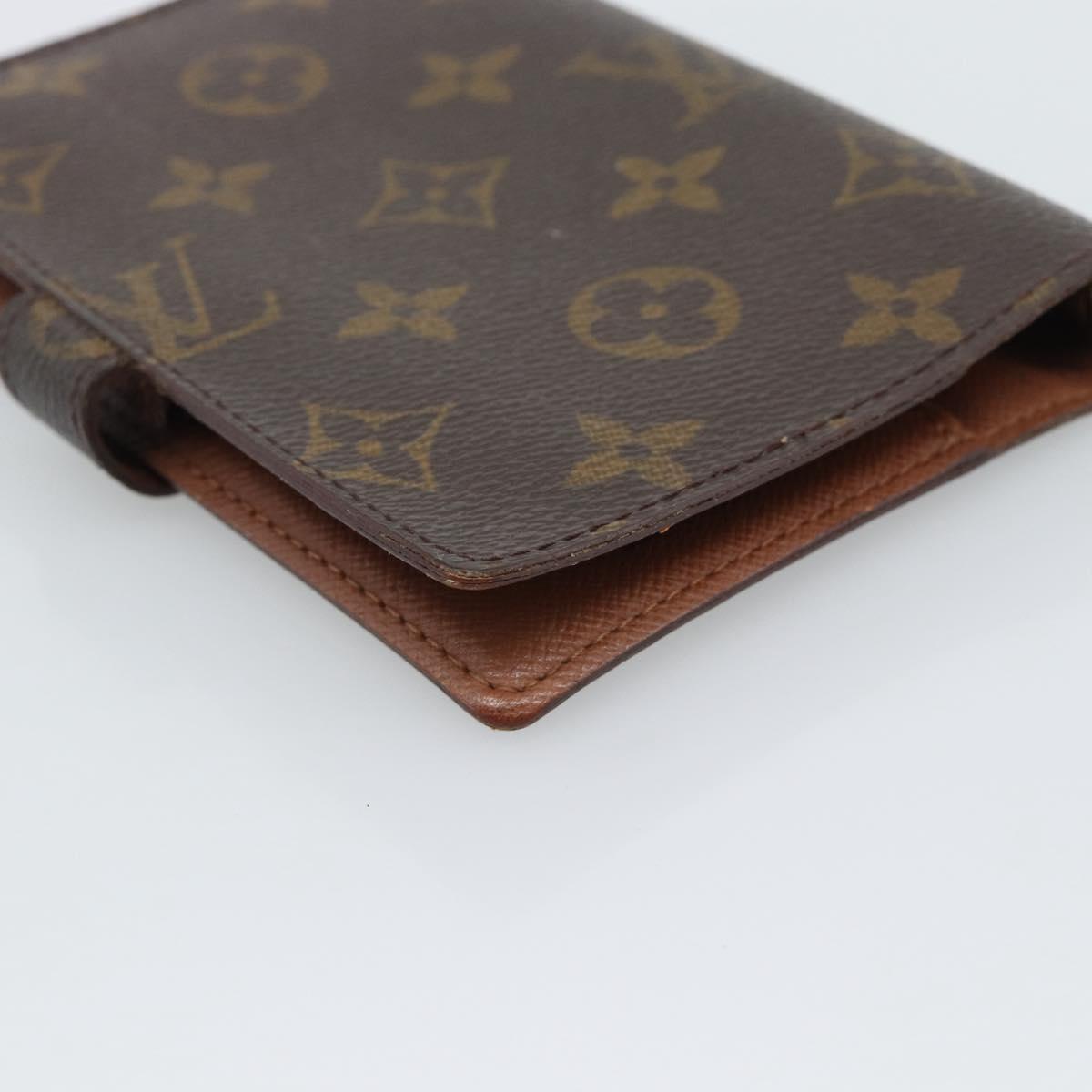 LOUIS VUITTON Monogram Agenda PM Day Planner Cover R20005 LV Auth 193795
