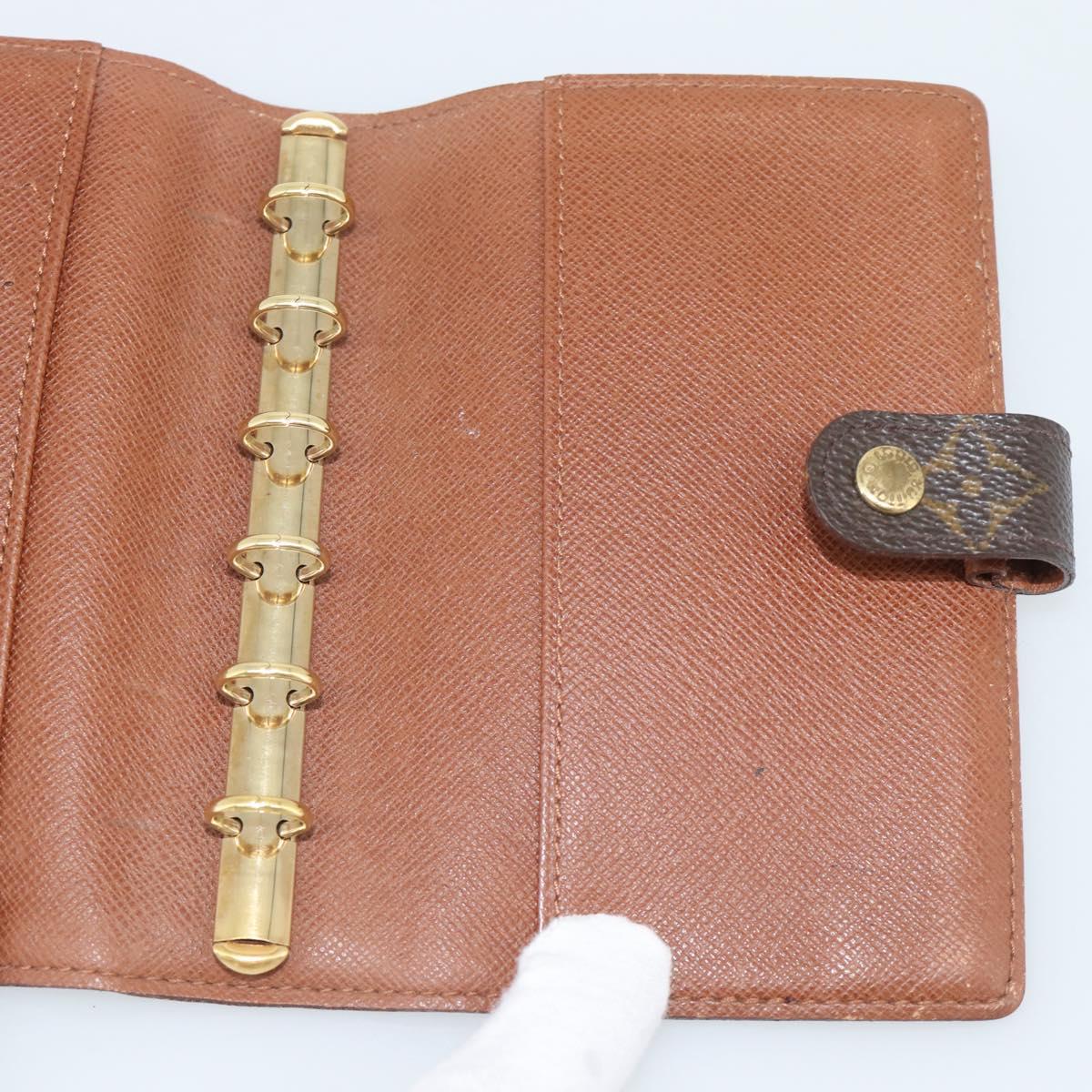 LOUIS VUITTON Monogram Agenda PM Day Planner Cover R20005 LV Auth 193795