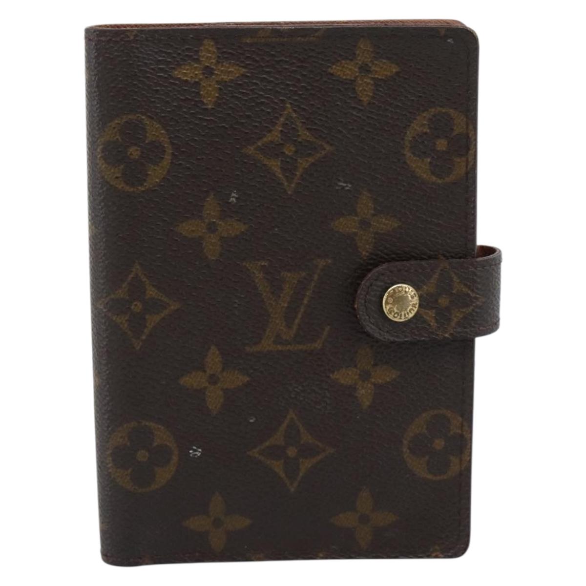 LOUIS VUITTON Monogram Agenda PM Day Planner Cover R20005 LV Auth 193795