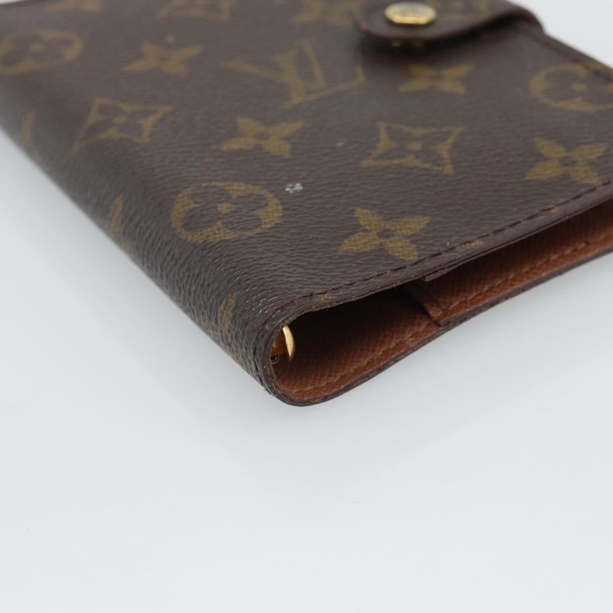 LOUIS VUITTON Monogram Agenda PM Day Planner Cover R20005 LV Auth 193795