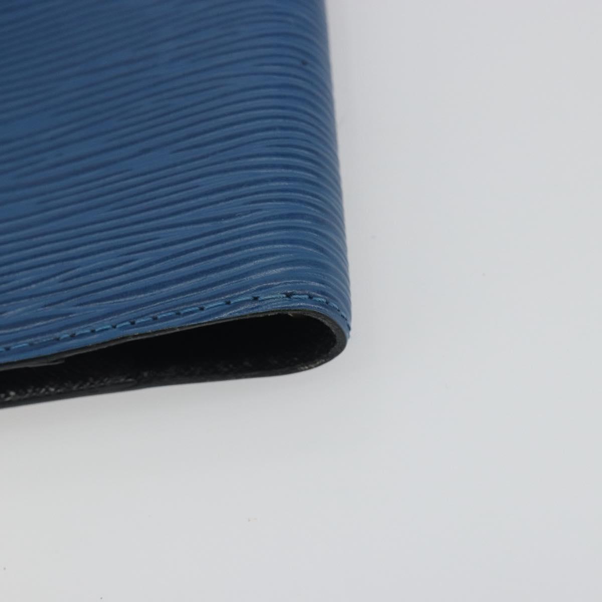 LOUIS VUITTON Epi Agenda PM Day Planner Cover Blue R20055 LV Auth 193796