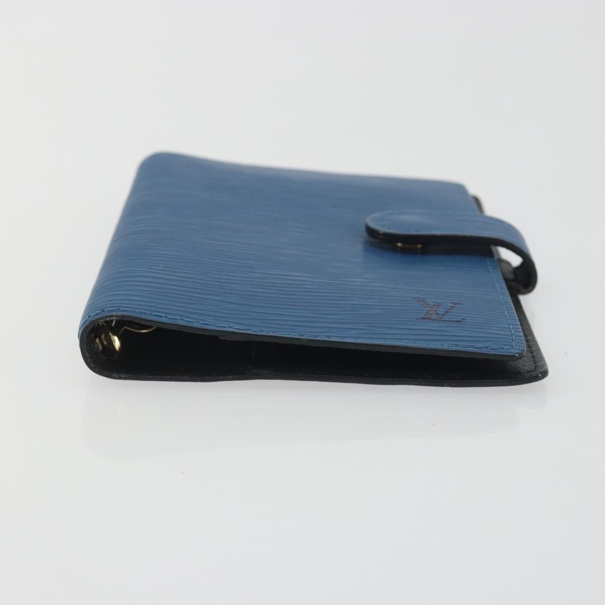 LOUIS VUITTON Epi Agenda PM Day Planner Cover Blue R20055 LV Auth 193796