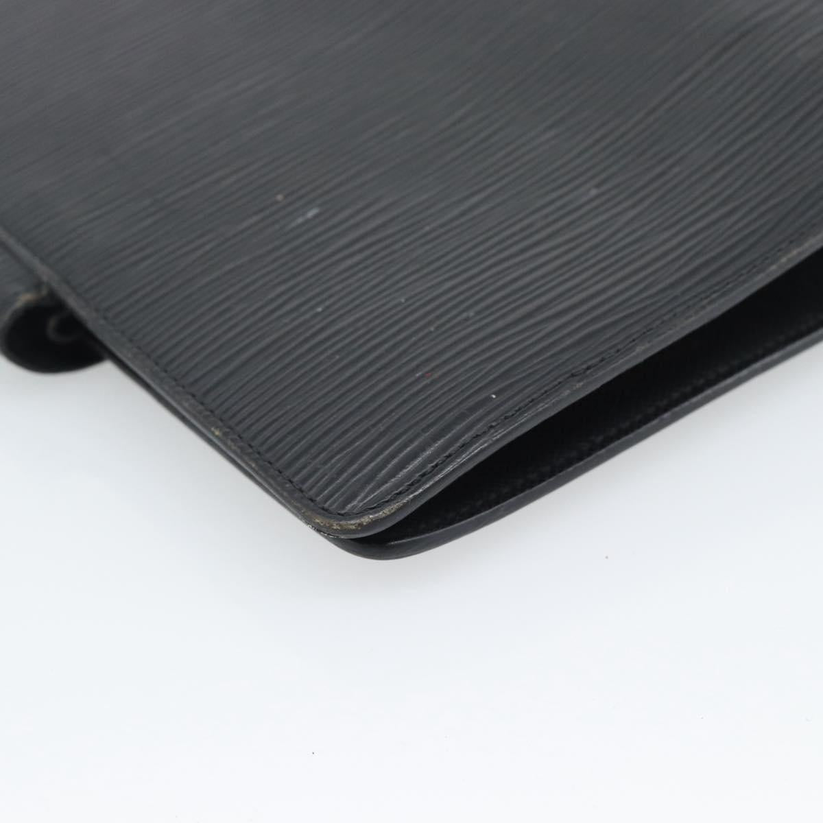LOUIS VUITTON Epi Agenda MM Day Planner Cover Black R20042 LV Auth 193797