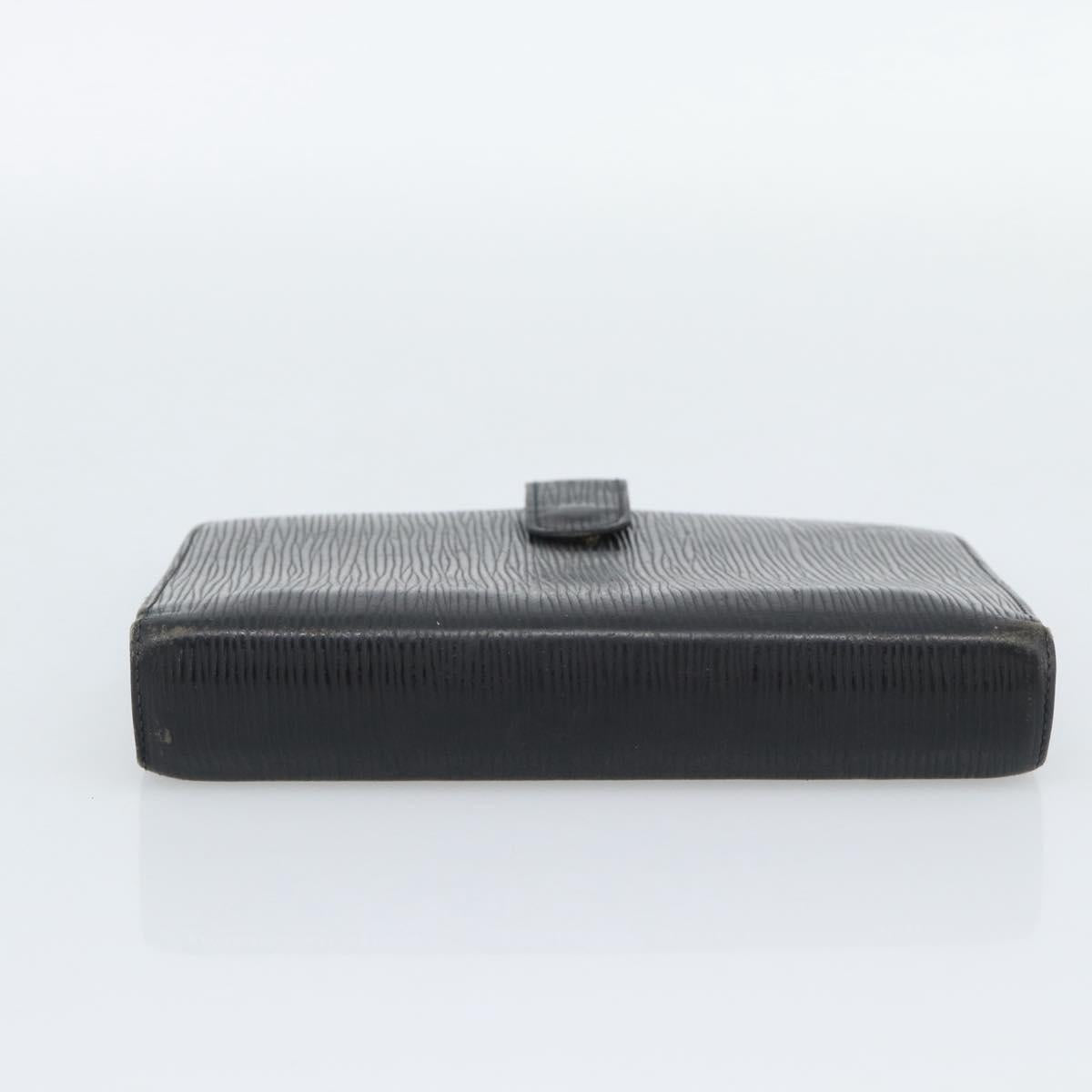 LOUIS VUITTON Epi Agenda MM Day Planner Cover Black R20042 LV Auth 193797