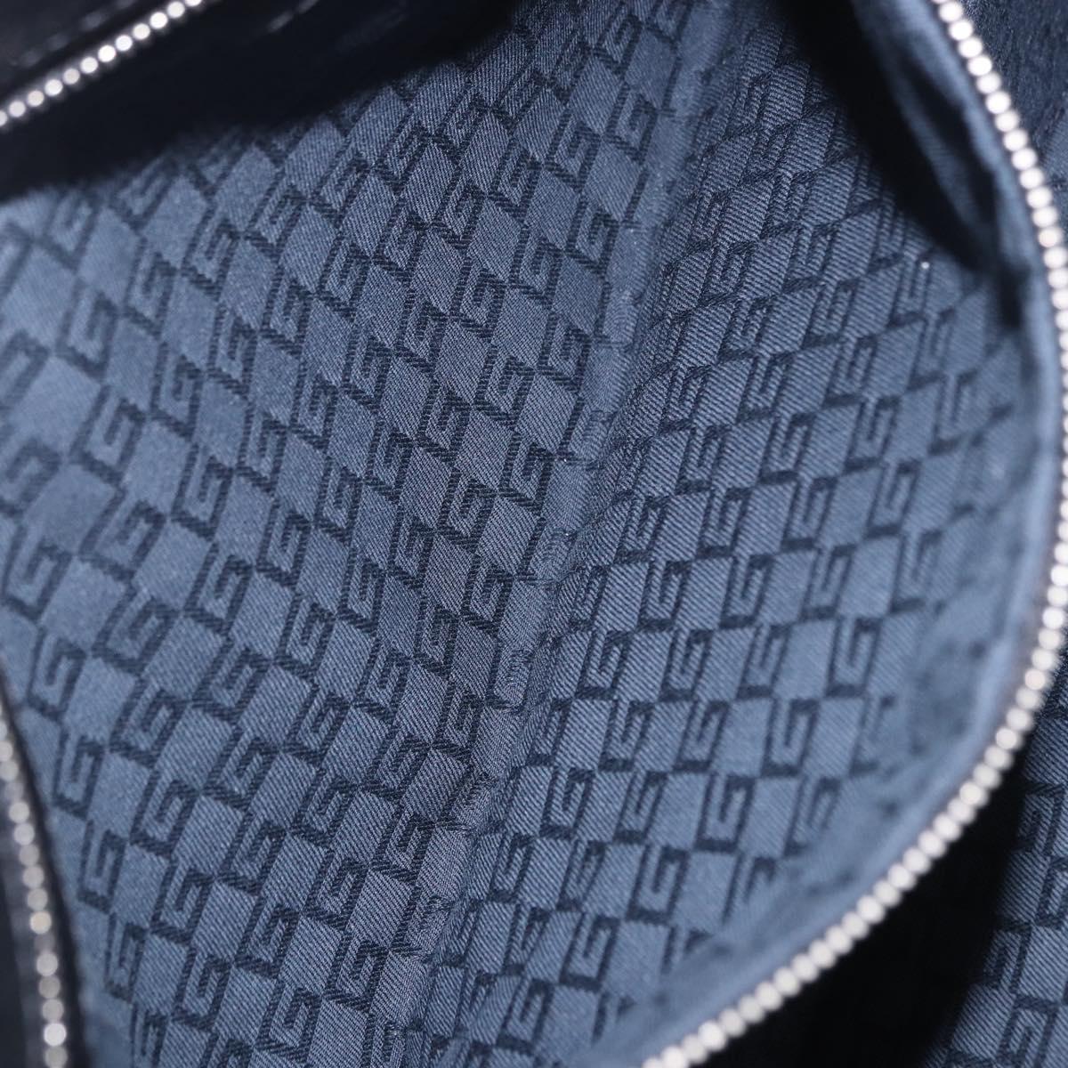 GUCCI Interlocking G Shoulder Bag Velor Black Silver Auth 193808V