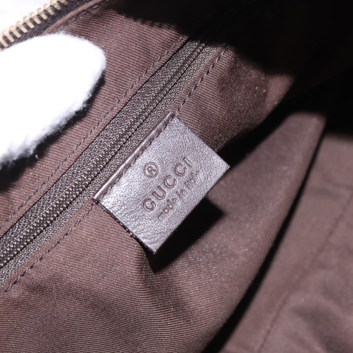 GUCCI GG Canvas Abbey Shoulder Bag Beige Gold 190525 Auth 193812V