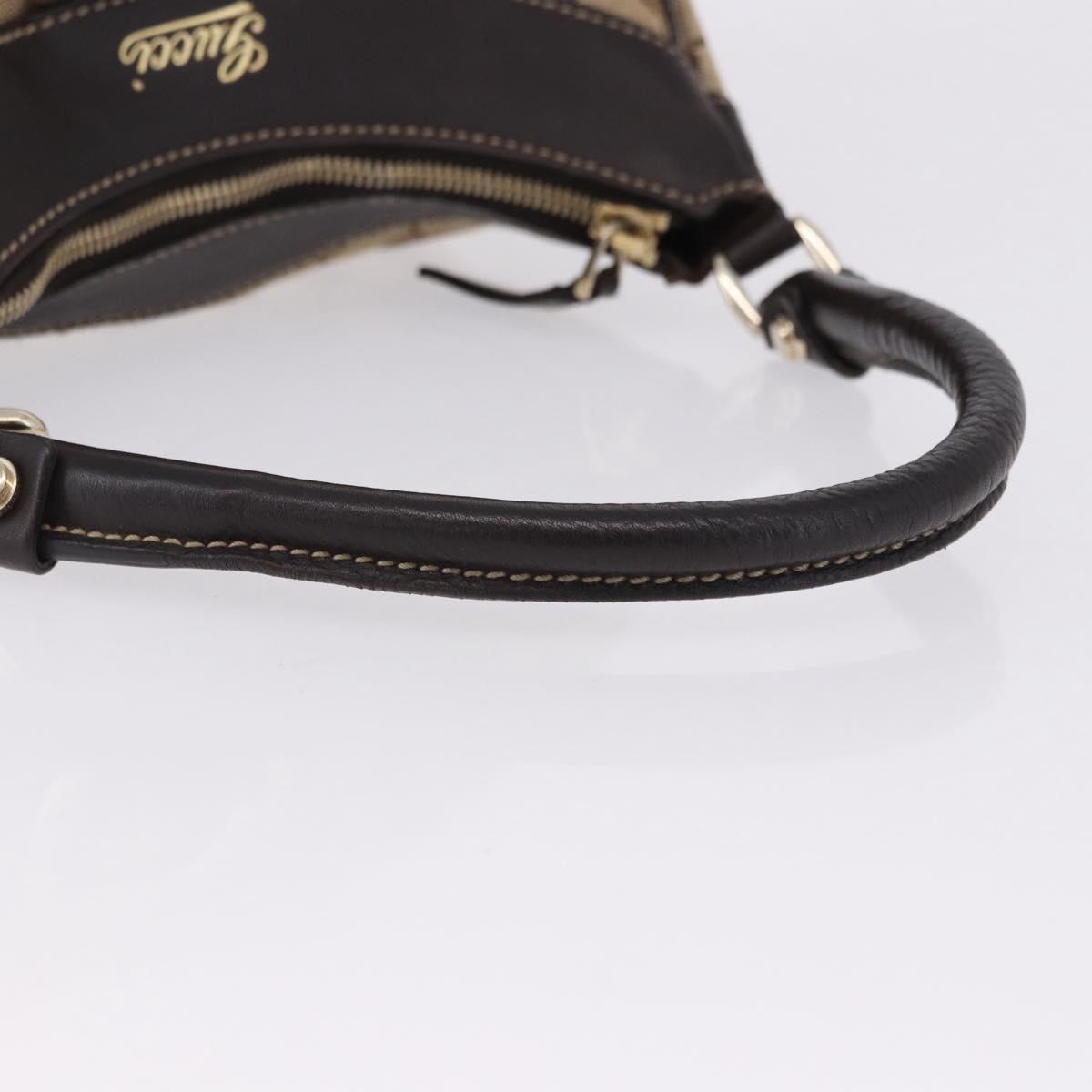 GUCCI GG Canvas Abbey Shoulder Bag Beige Gold 190525 Auth 193812V