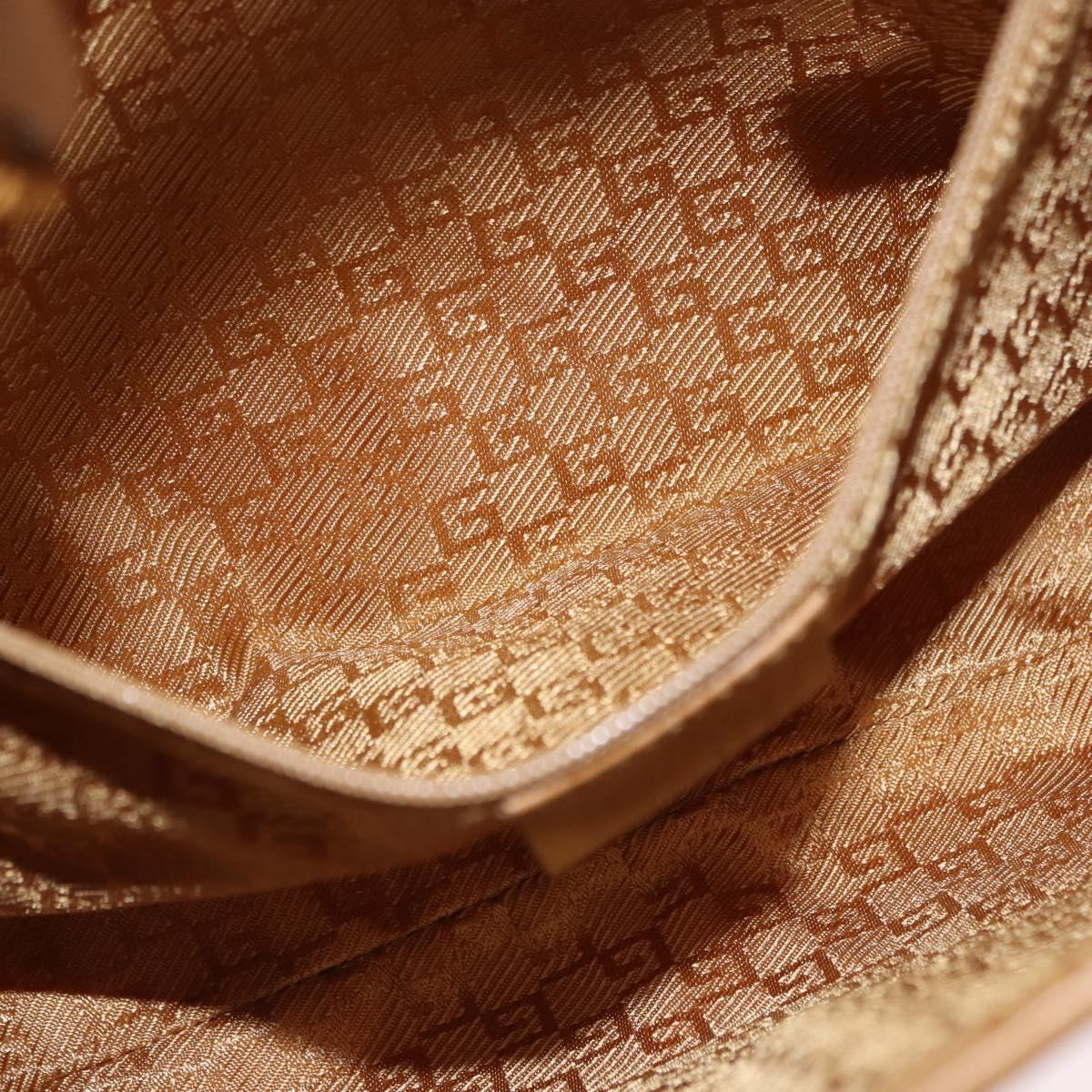 GUCCI Bamboo Jackie Shoulder Bag Suede Pink Gold 001 4060 Auth 193813V
