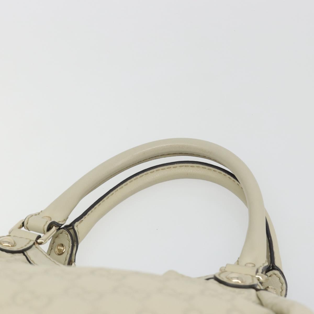 GUCCI GG Canvas Guccissima Tote Bag Leather Ivory Gold 211944 Auth 193843V