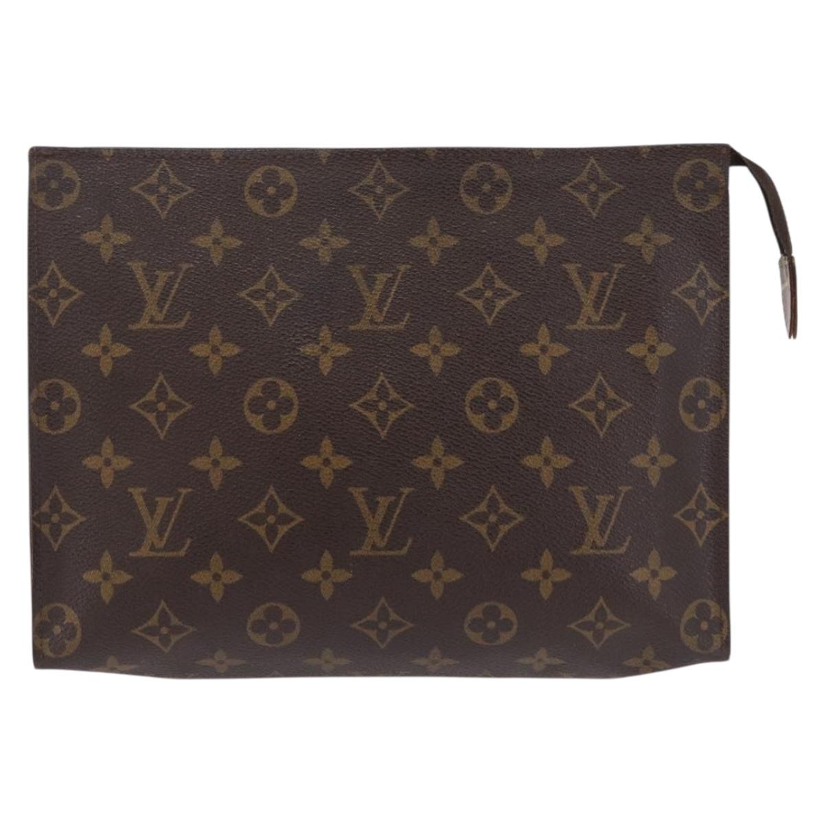 LOUIS VUITTON Monogram Poche Toilette 26 Pouch M47542 LV Auth 193844