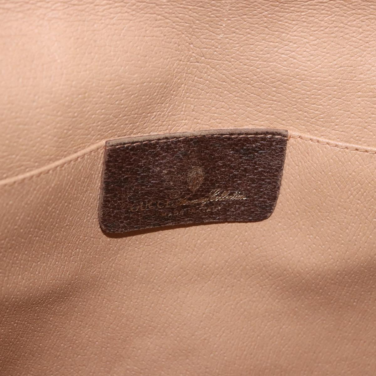 GUCCI GG Supreme Web Sherry Line Bag PVC Beige Gold 156 01 030 Auth 193851