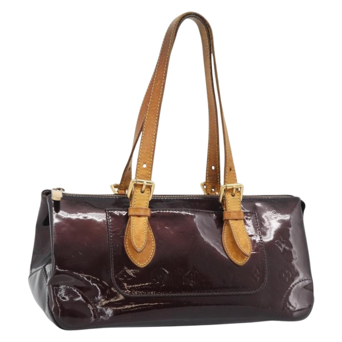 LOUIS VUITTON Monogram Vernis Rosewood Avenue Bag Amarante M93510 LV Auth 193852