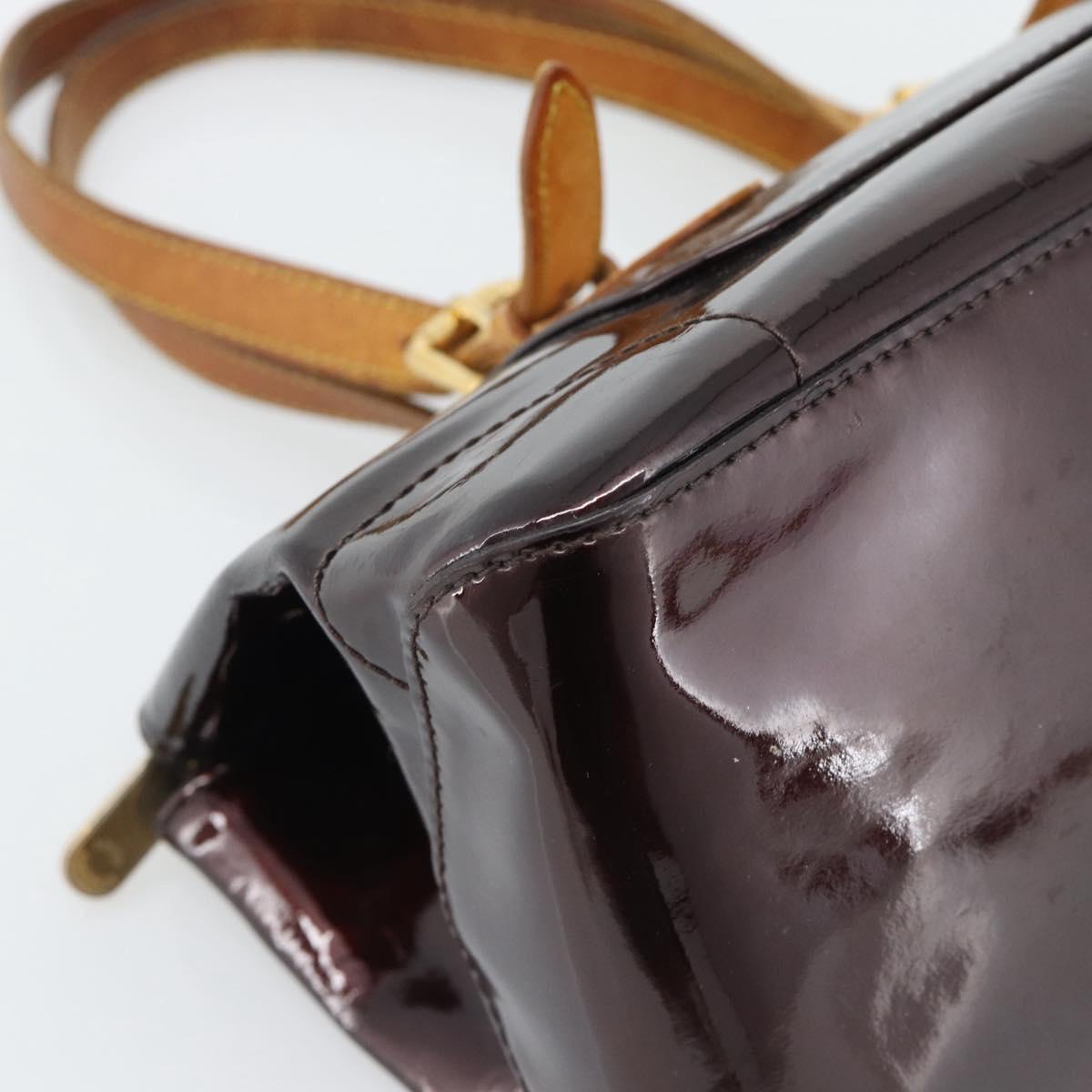 LOUIS VUITTON Monogram Vernis Rosewood Avenue Bag Amarante M93510 LV Auth 193852