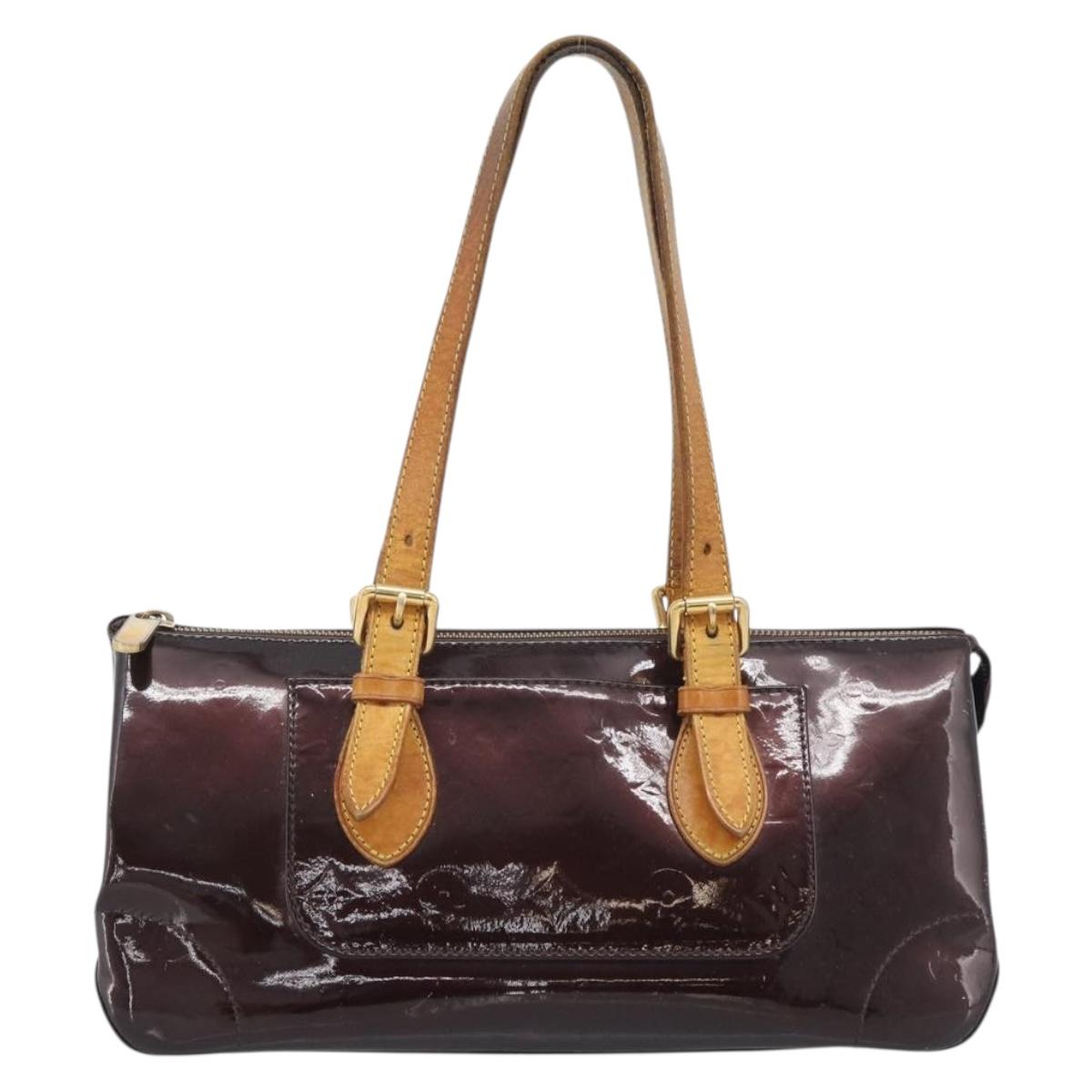 LOUIS VUITTON Monogram Vernis Rosewood Avenue Bag Amarante M93510 LV Auth 193852
