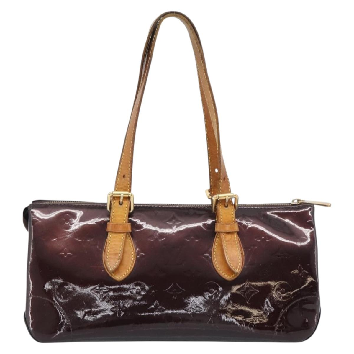 LOUIS VUITTON Monogram Vernis Rosewood Avenue Bag Amarante M93510 LV Auth 193852