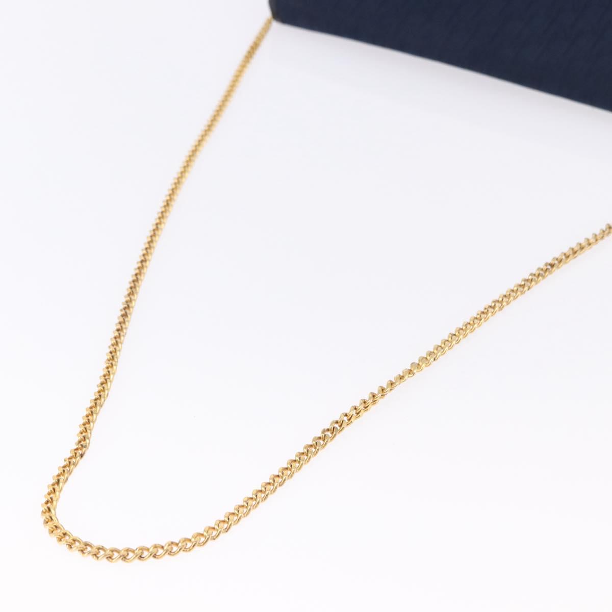 Christian Dior Trotter Canvas Chain Shoulder Bag Navy Gold Auth 193861