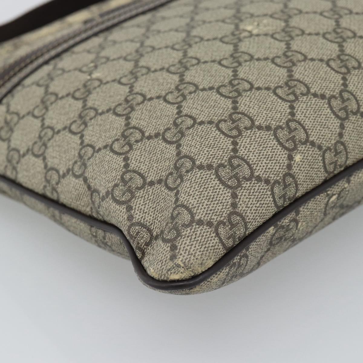 GUCCI GG Supreme Shoulder Bag PVC Beige Gold 295257 Auth 193862
