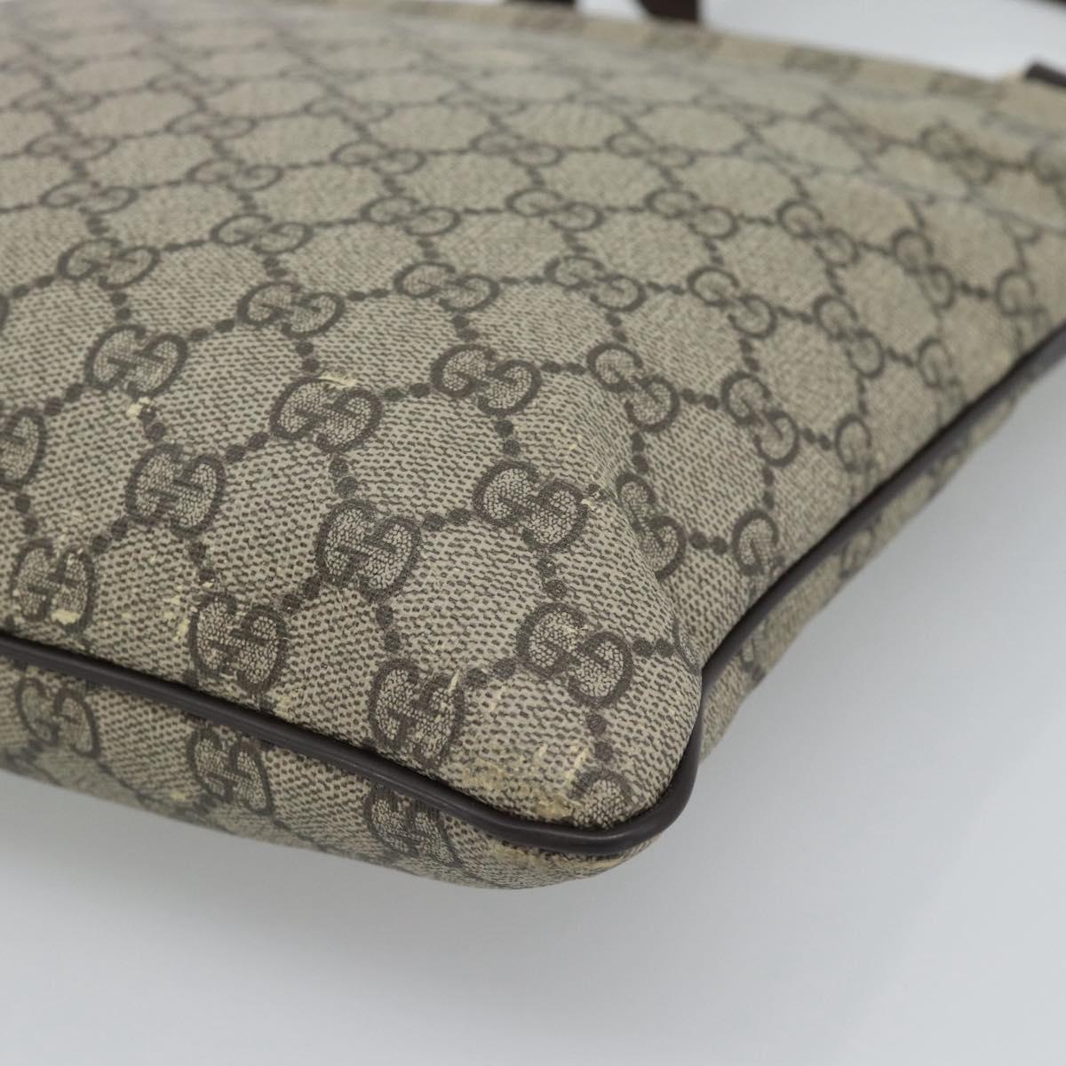 GUCCI GG Supreme Shoulder Bag PVC Beige Gold 295257 Auth 193862