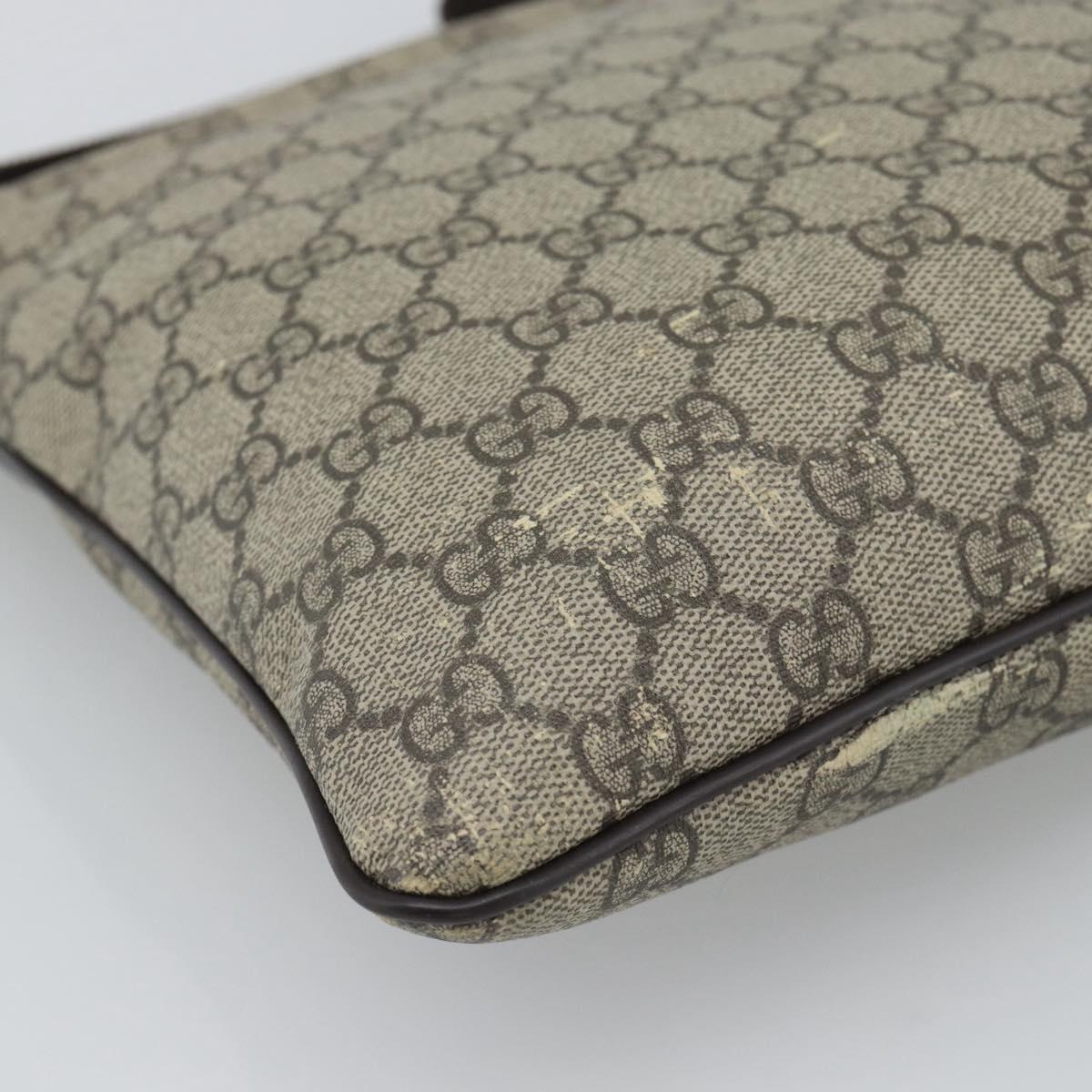GUCCI GG Supreme Shoulder Bag PVC Beige Gold 295257 Auth 193862