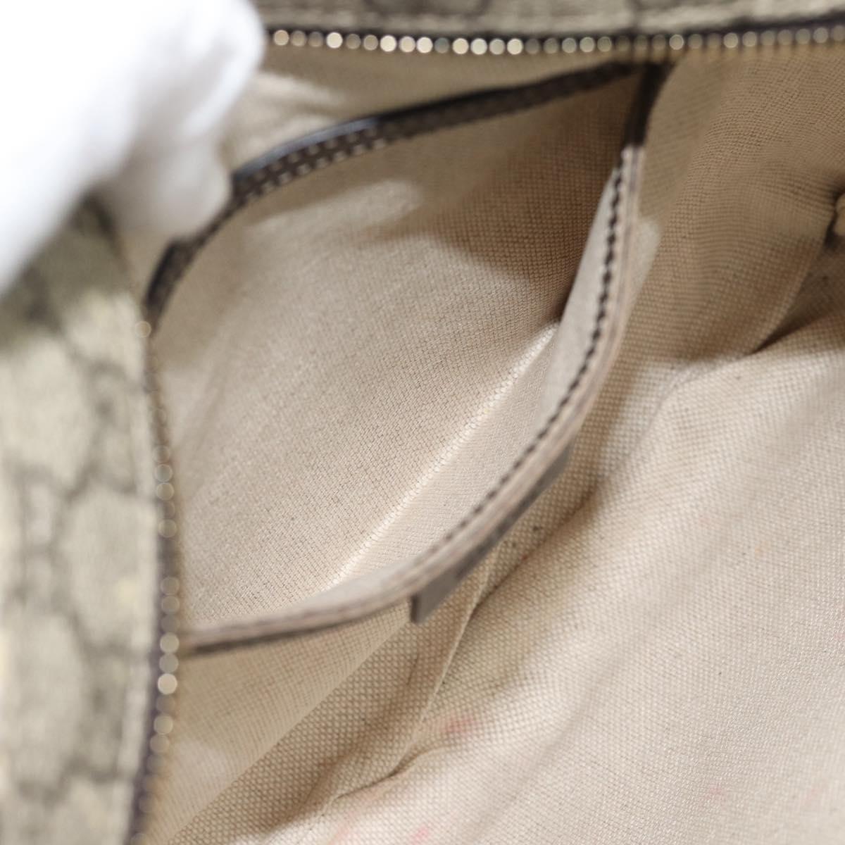 GUCCI GG Supreme Shoulder Bag PVC Beige Gold 295257 Auth 193862