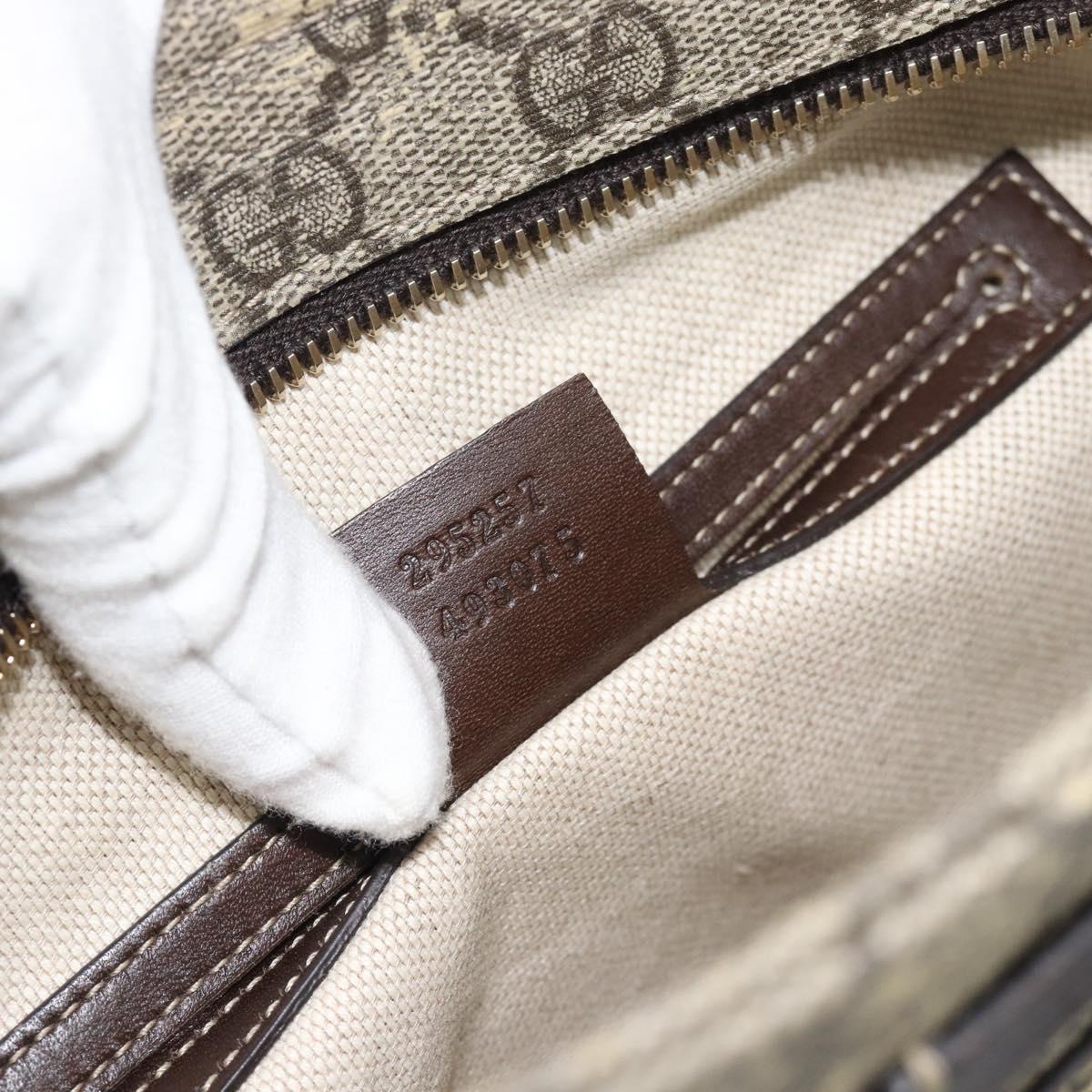 GUCCI GG Supreme Shoulder Bag PVC Beige Gold 295257 Auth 193862