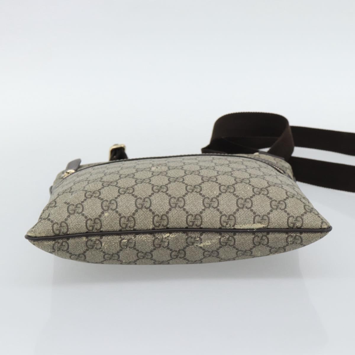 GUCCI GG Supreme Shoulder Bag PVC Beige Gold 295257 Auth 193862