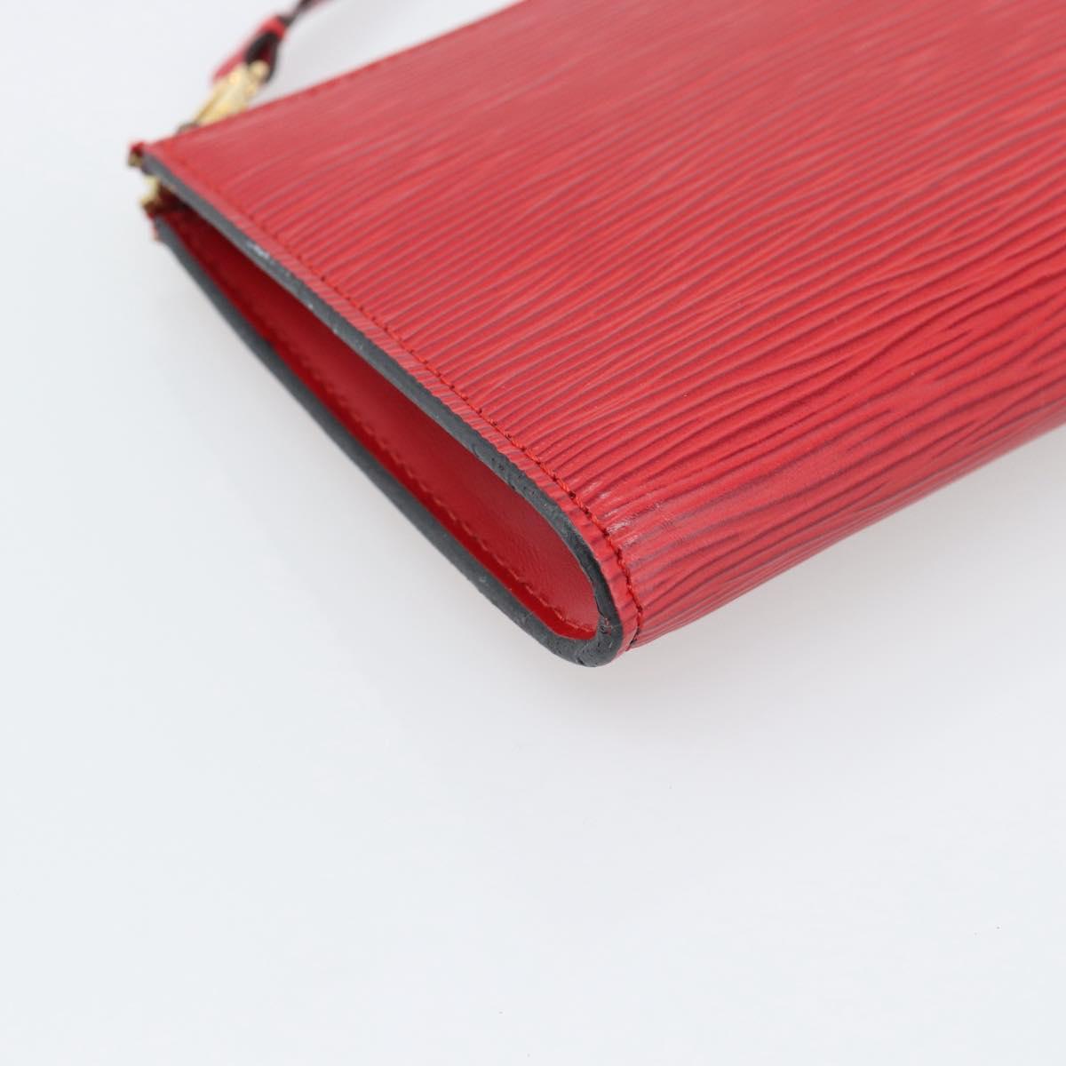 LOUIS VUITTON Epi Pochette Accessoires Pouch Red M52947 LV Auth 193867